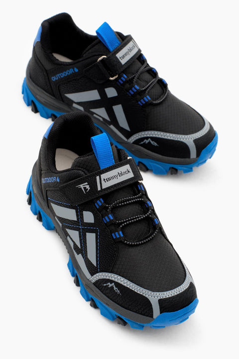 Tonny Black Kids Black & Blue Sneakers | Tonny Black In Lebanon