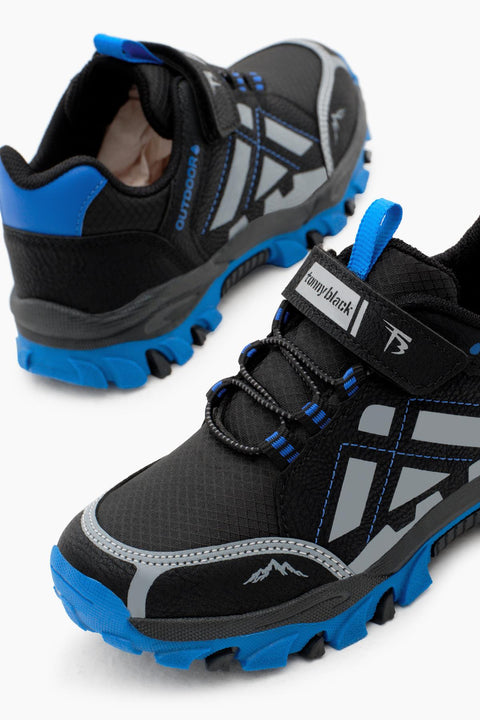 Tonny Black Kids Black & Blue Sneakers | Tonny Black In Lebanon