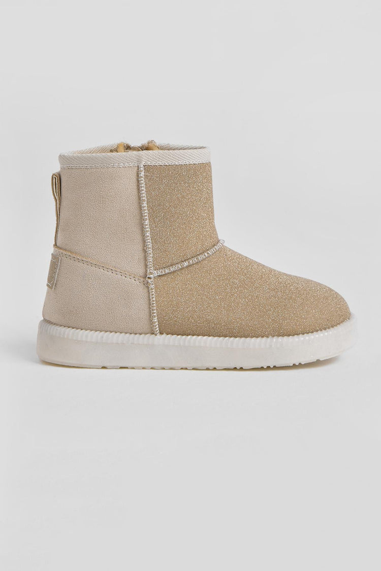Tomy Black Girl’sBeige Shimmer Fur-Lined Boots | Tomy Black in Lebanon