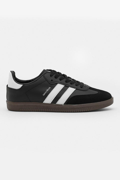 Tonny Black Kids Black & White Stripe Lace-Up Sneakers |Tonny Black In Lebanon