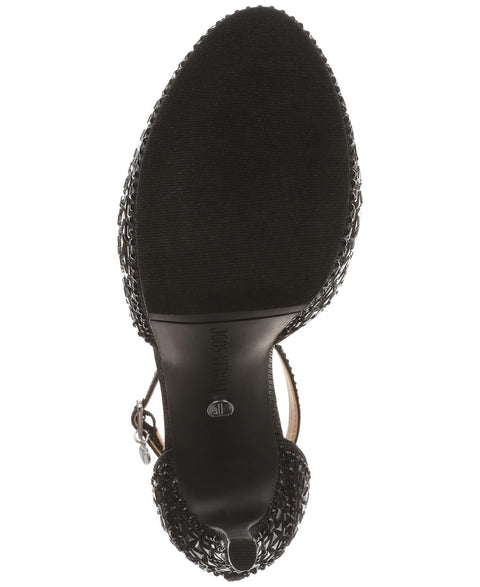 Thalia Sodi Women's Black Chacey Embellished T-Strap Platform Pumps | Thalia Sodi In Lebanon