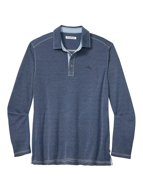 Tommy Bahama Men's Washed Navy Long Sleeve Polo Blouse | Tommy Bahama In Lebanon