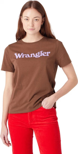 Wrangler Women's Carafe Brown Regular T-Shirt |Wrangler In Lebanon