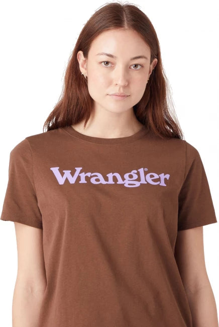Wrangler Women's Carafe Brown Regular T-Shirt |Wrangler In Lebanon