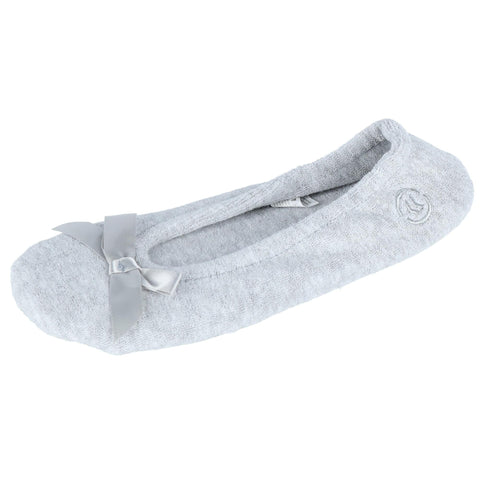 Isotoner Signature Women's Heather Gray Terry Ballerina Slippers | Isotoner Signature in Lebanon