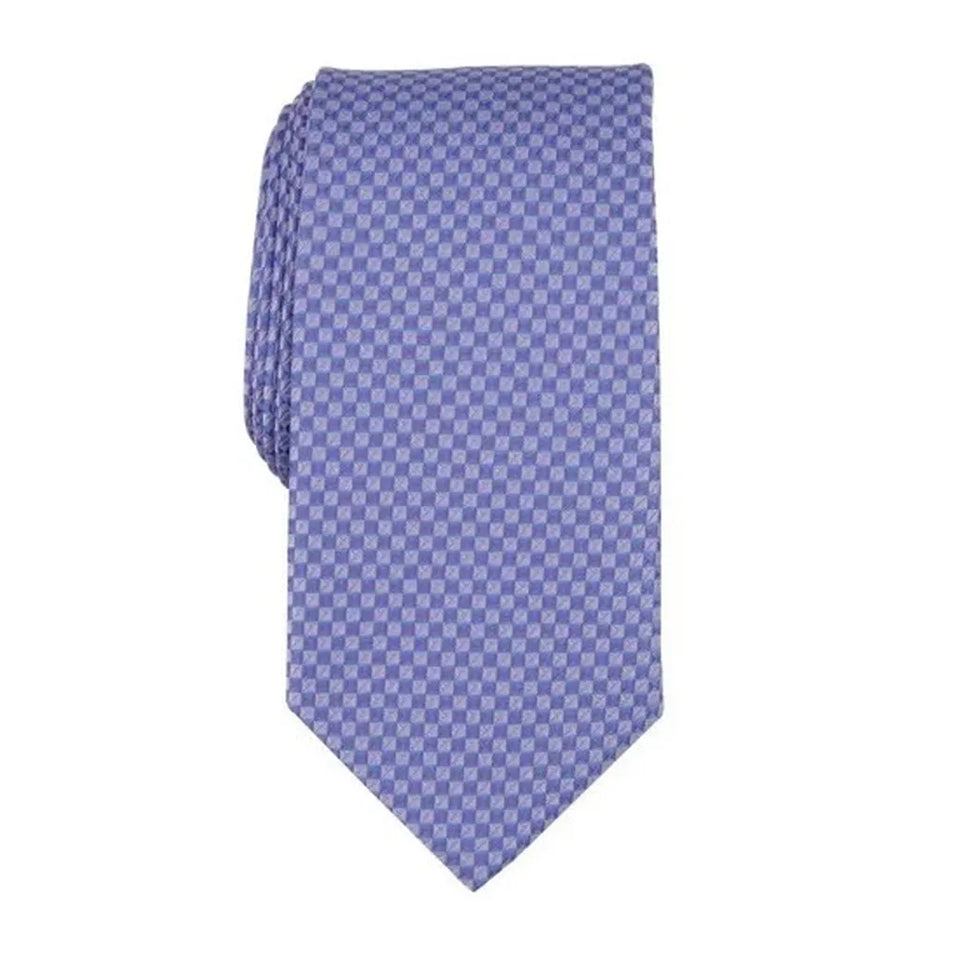 Perry Ellis Portfolio Men's Purple Stover Checker Pattern Neckties