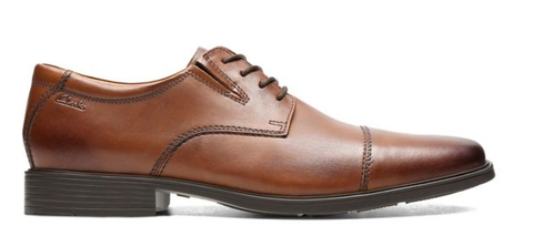 Clarks Men's Dark Tan Leather Tilden Cap Casual Shoes | Clarks In Lebanon