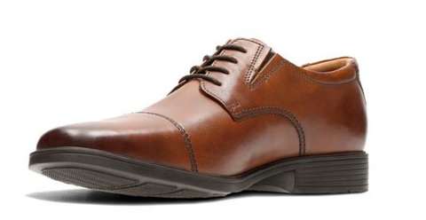 Clarks Men's Dark Tan Leather Tilden Cap Casual Shoes | Clarks In Lebanon