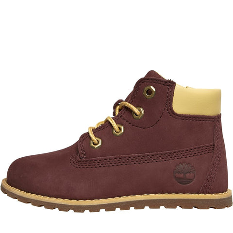 Timberland Baby Girl's Burgundy Pokey Pine Mid Lace Zip Boots | Timberland In Lebanon
