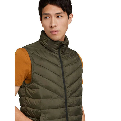 Tom Tailor Men's Olive Green Puffer Vest | Tom Tailor In Lebanon