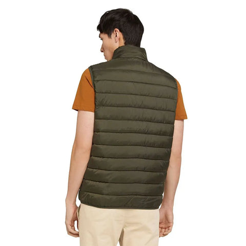 Tom Tailor Men's Olive Green Puffer Vest | Tom Tailor In Lebanon