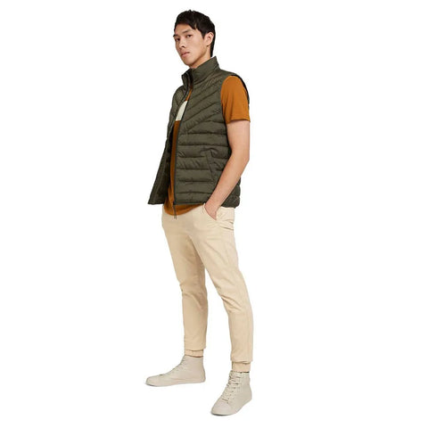 Tom Tailor Men's Olive Green Puffer Vest | Tom Tailor In Lebanon