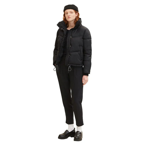 Tom Tailor Denim Women's Black  Puffer Jacket | Tom Tailor In Lebanon