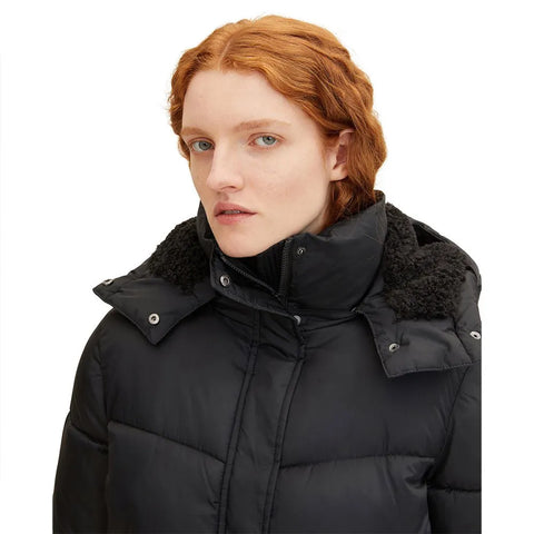 Tom Tailor Denim Women's Black  Puffer Jacket | Tom Tailor In Lebanon
