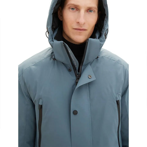 Tom Tailor Men's Petrol Hybrid Down Parka Jacket | Tom Tailor In Lebanon