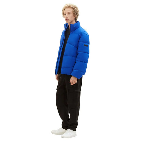 Tom Tailor Women's Royal Blue Relaxed Stand-Up Puffer Jacket |Tom Tailor In Lebanon