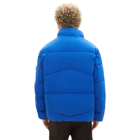 Tom Tailor Women's Royal Blue Relaxed Stand-Up Puffer Jacket |Tom Tailor In Lebanon