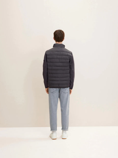 Tom Tailor Men's Dark Gray REPREVE Our Ocean Denim Quilted Transition Jacket | Tom Tailor In Lebanon