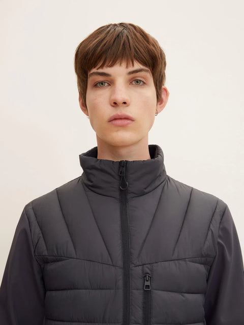 Tom Tailor Men's Dark Gray REPREVE Our Ocean Denim Quilted Transition Jacket | Tom Tailor In Lebanon