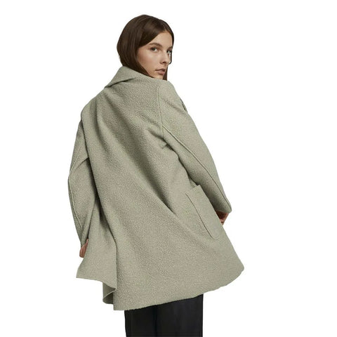 Tom Tailor Women's Khaki Green Easy Boucle Coat |Tom Tailor In Lebanon