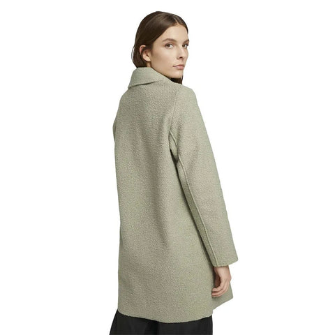 Tom Tailor Women's Khaki Green Easy Boucle Coat |Tom Tailor In Lebanon