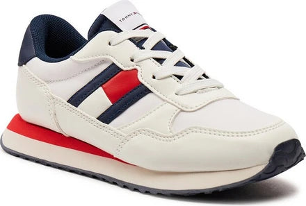 Tommy Hilfiger Women's White Flag Low Cut Lace Up Sneakers | Tommy Hilfiger In Lebanon