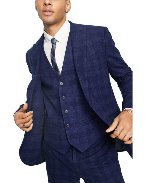 TopMan Men's Navy Blue Blazer ANF147 (AN62,AN84) shr