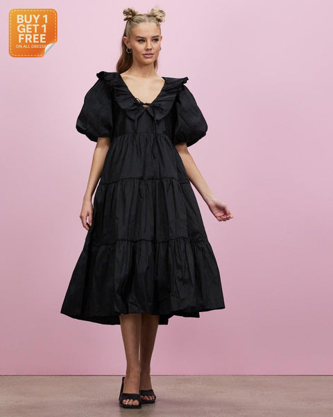 Topshop Women's Black Dress ANF874