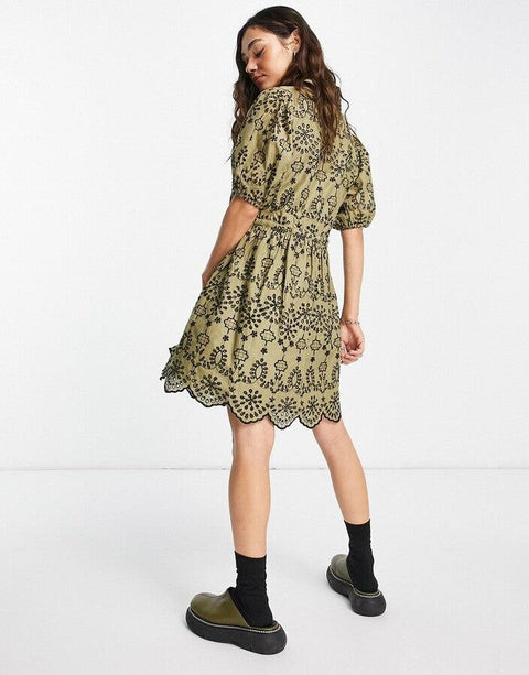 TopShop Women's Khaki  Dress ANF801