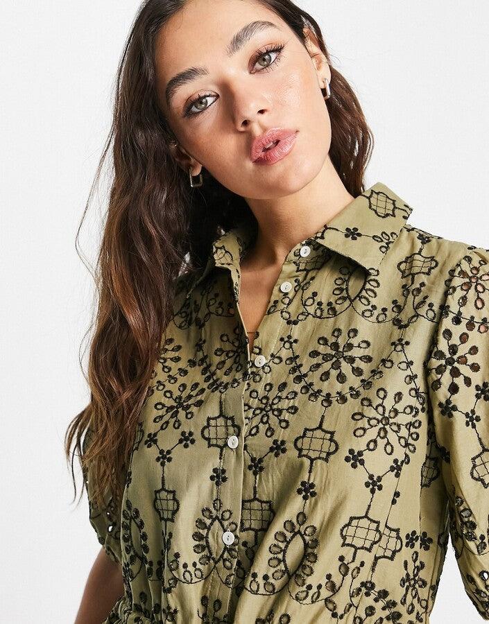 TopShop Women's Khaki  Dress ANF801