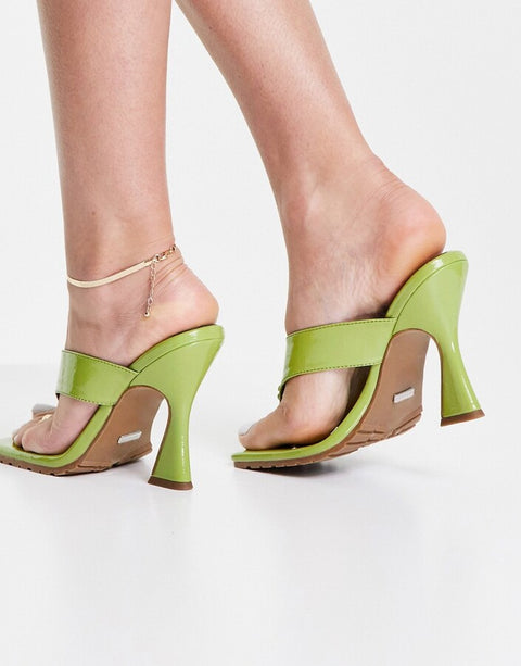 Topshop Women's Lime Green Heel ANS34 (Shoes26)