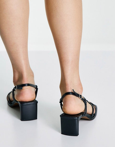 Topshop  Women's Black Sandal ANS164 (Shoes49,50)