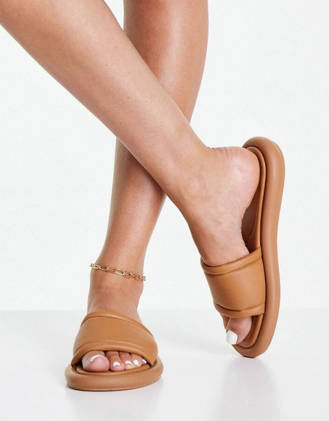 Topshop Women's Camel Slipper ANS675