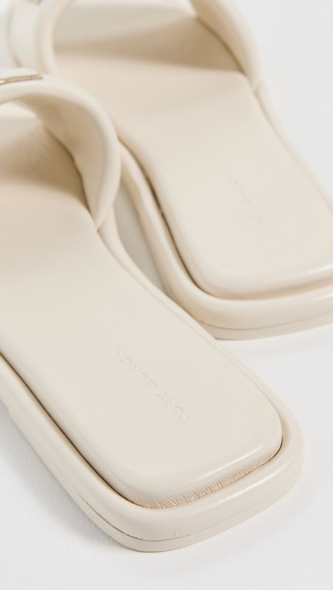 Tory Burch Women's Off White Double T Sport Slipper | Tory Burch In Lebanon