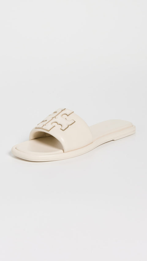 Tory Burch Women's Off White Double T Sport Slipper | Tory Burch In Lebanon