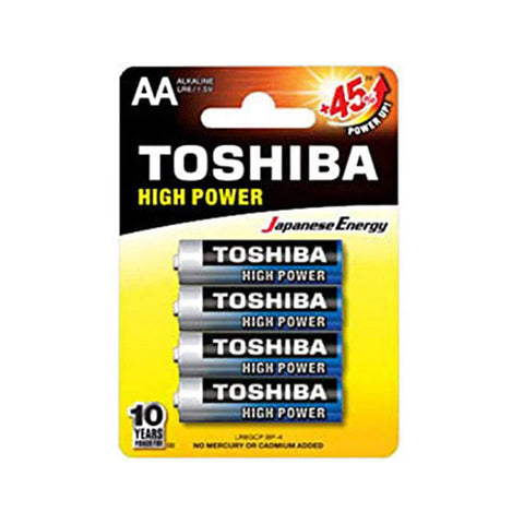 Toshiba High Power Batteries AA 4 Pack