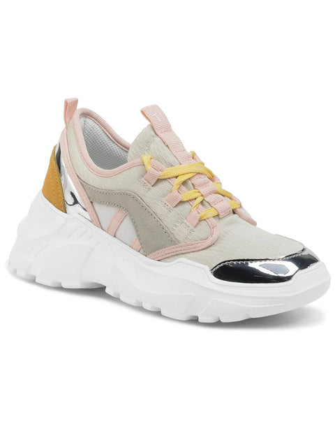 Trussardi Jeans Women's Multicolor Running Eco Leather Pattern Ripstop Sneakers |Trussardi Jeans In Lebanon