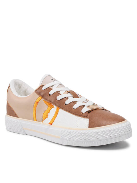 Trussardi Women's Beige Page Low Sneakers |Trussardi In Lebanon