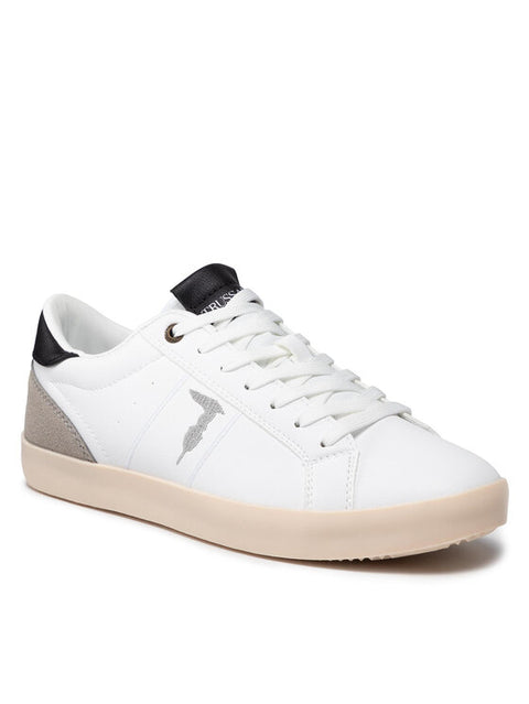 Trussardi Men's White Ector EMB Sneakers | Trussardi in Lebanon