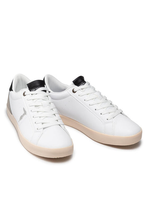Trussardi Men's White Ector EMB Sneakers | Trussardi in Lebanon