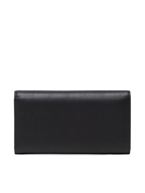 Trussardi women's Black Leather Aster Continental Wallet |Trussardi In Lebanon