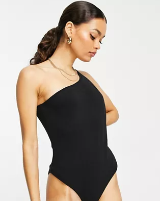 Topshop Women's Black Bodysuit ANF726