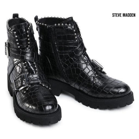 Steve Madden Women's Black Croco Boots | Steve Madden in Lebanon