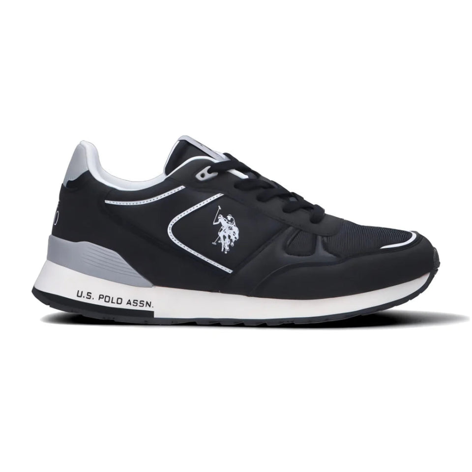 U.S. Polo Assn. Men's Black & Light Gray Tabry Sneakers