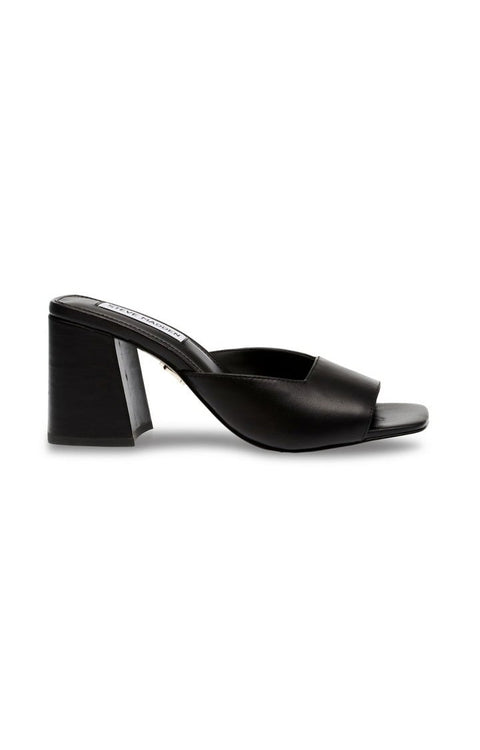 Steve Madden Women's Black Leather Laurene Sandals | Steve Madden In Lebanon