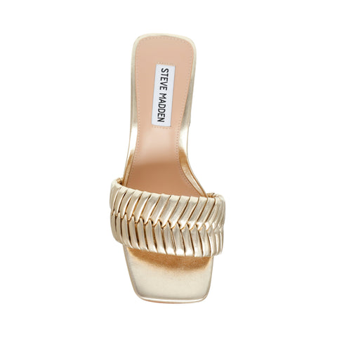 Steve Madden Women's Gold Bankroll Heeled Sandal | Steve Madden In Lebanon
