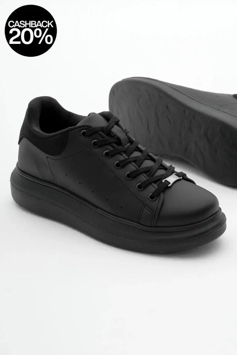 Tonny Black Unisex Black High Sole Sneakers | Tonny Black In Lebanon