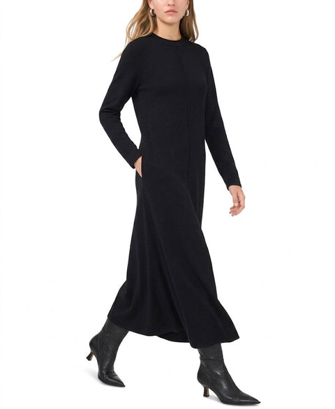 Vince Camuto Women's Black Knit Midi Sweater Dress | Vince Camuto In Lebanon