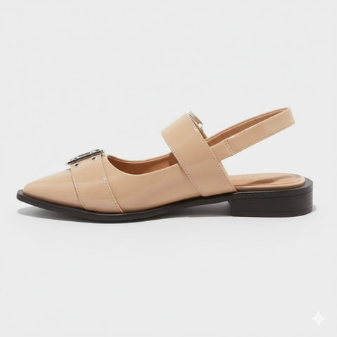 Wild Fable Women's Beige Peyton Double Buckle Slingback Casual Shoes | Wild Fable In Lebanon