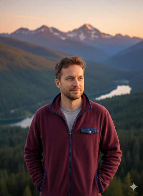 Dunmore Men's Burgundy Full Zip Fleece Jacket |Dunmore In Lebanon